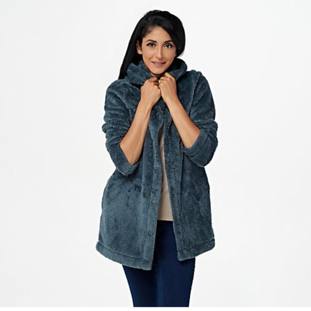 DENIM & Co. Active Sherpa Long Sleeve Jacket